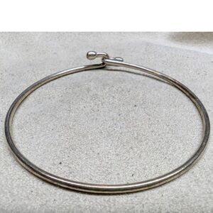 Tiffany & Co Double Hook Bangle Bracelet Sterling Silver 925 Cuff Designer